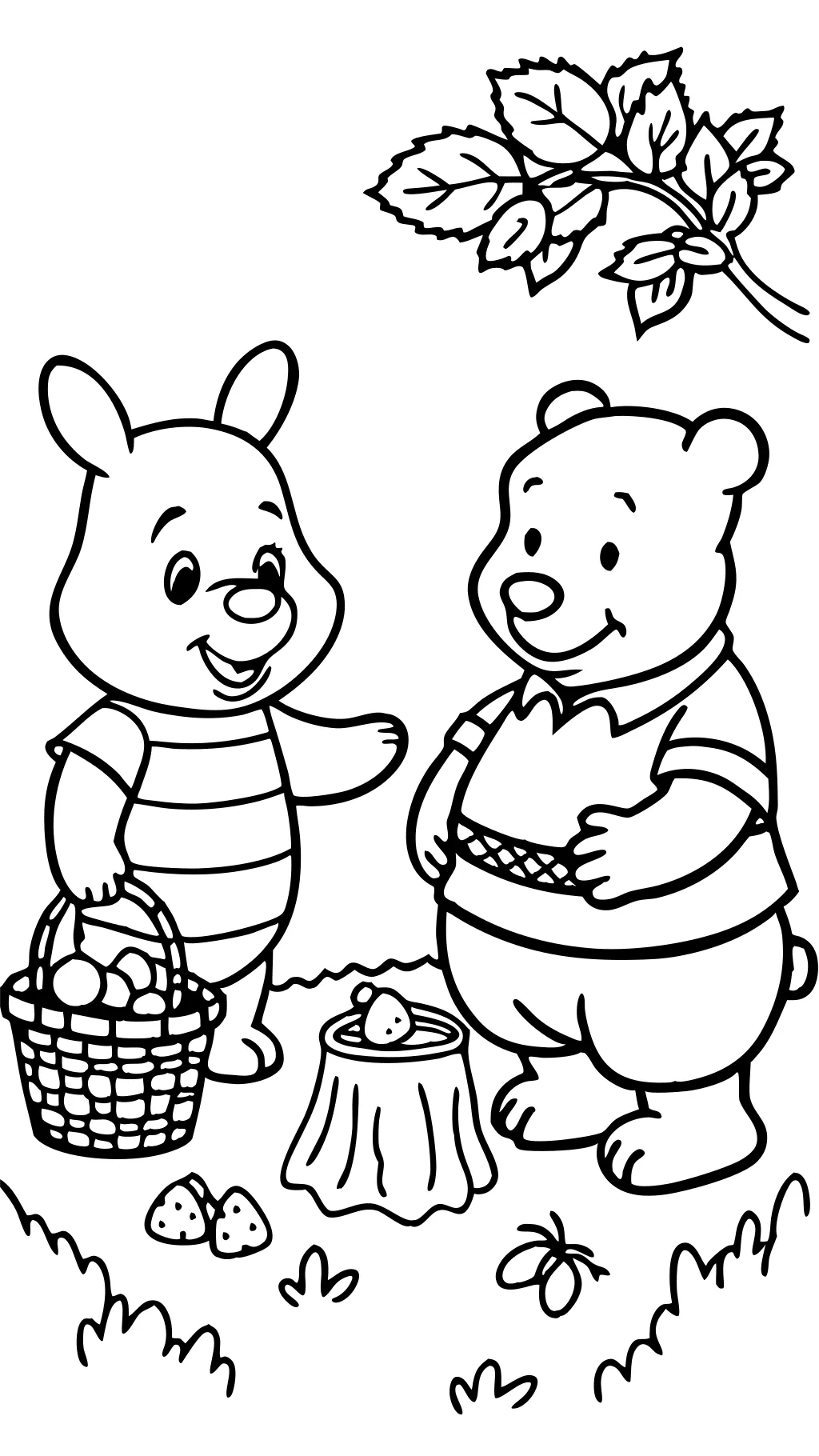 Páginas para colorear de pooh y lechón